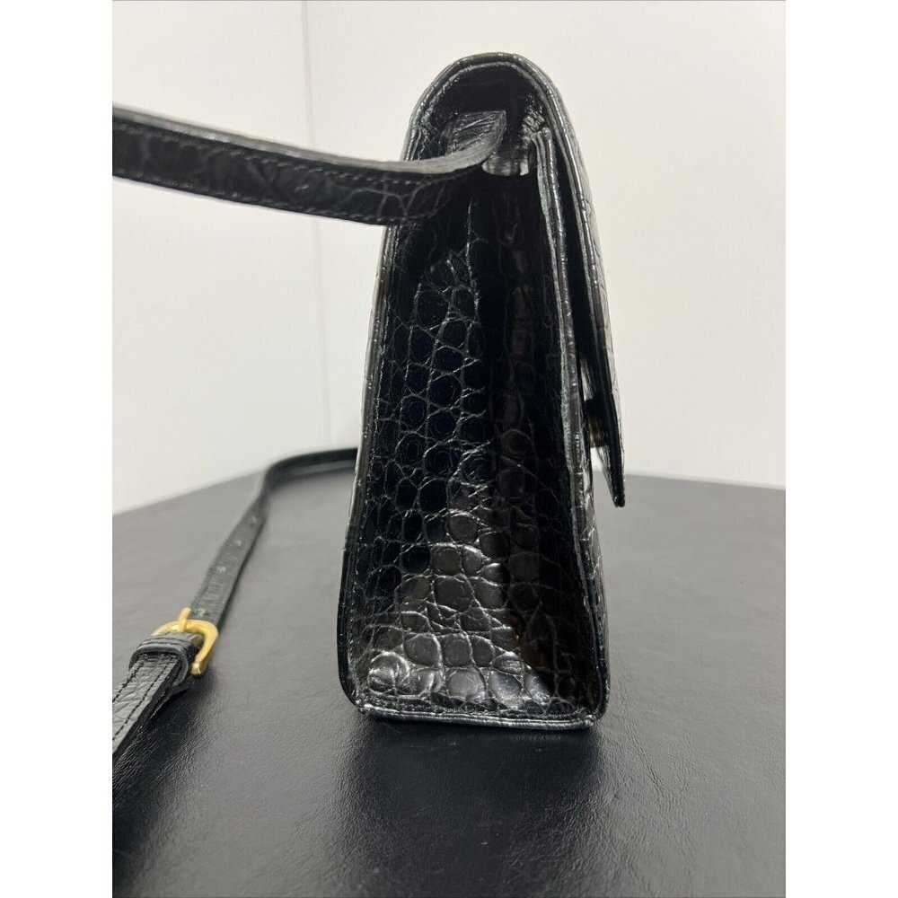 Vintage Albert Nipon Embossed Leather Crossbody B… - image 3